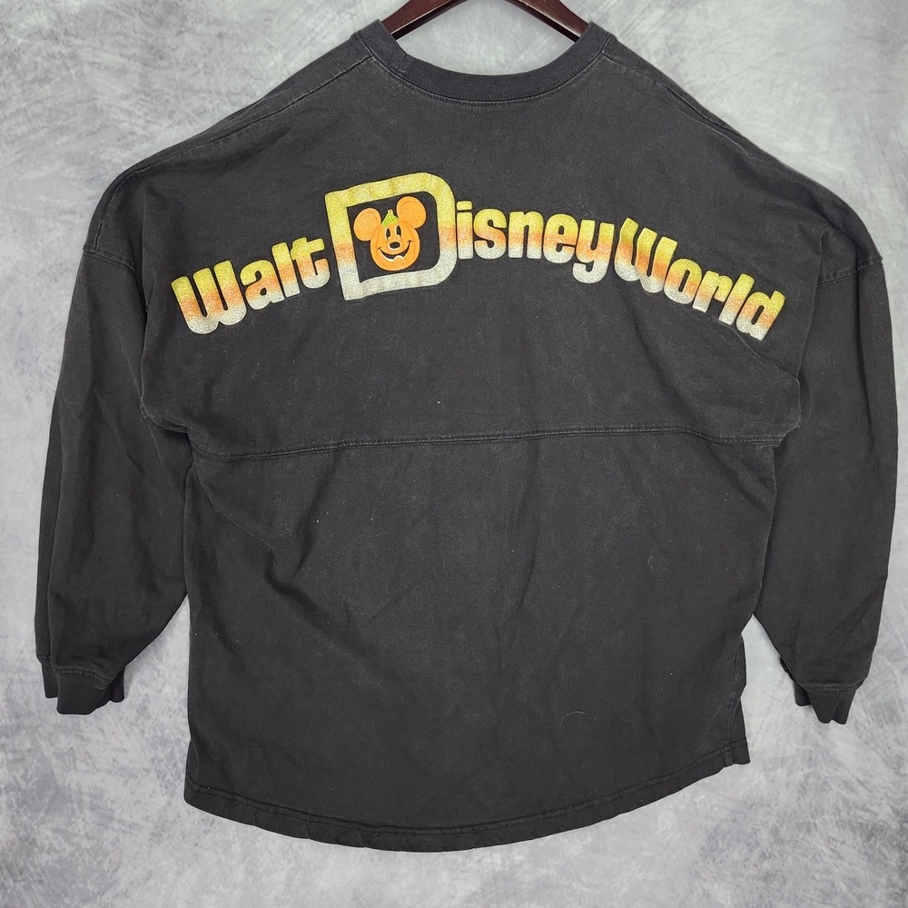Walt Disney World 2019 Halloween Black Glitter Candy Corn Spirit Jersey Adult M